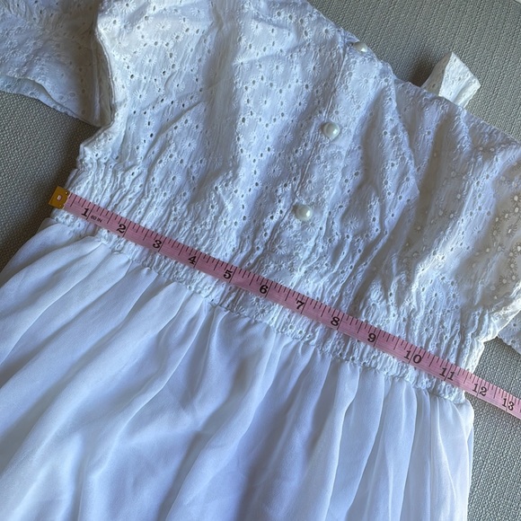 Cute off-shoulder summer white dress - Picture 5 of 12